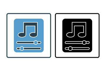 Poster - Audio Editor icon. icon related to edit tool. suitable for web site, app, user interfaces, printable etc. solid icon style. simple vector design editable