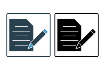 Poster - Document Editor icon. icon related to edit tool. suitable for web site, app, user interfaces, printable etc. solid icon style. simple vector design editable