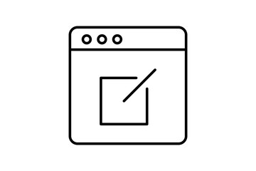 Poster - Online Editor icon. icon related to edit tool. suitable for web site, app, user interfaces, printable etc. line icon style. simple vector design editable