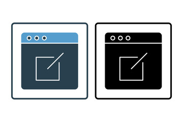 Poster - Online Editor icon. icon related to edit tool. suitable for web site, app, user interfaces, printable etc. solid icon style. simple vector design editable