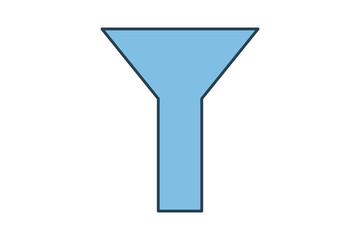 Poster - filter icon. icon related to edit tool. suitable for web site, app, user interfaces, printable etc. flat line icon style. simple vector design editable