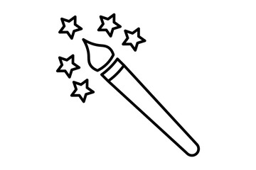 Poster - auto edit icon. icon related to edit tool. suitable for web site, app, user interfaces, printable etc. line icon style. simple vector design editable