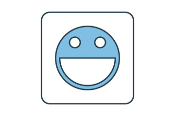 Poster - sticker icon. icon related to edit tool. suitable for web site, app, user interfaces, printable etc. flat line icon style. simple vector design editable