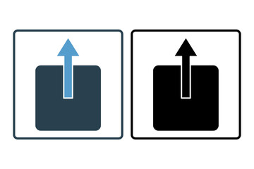 Poster - share icon. icon related to edit tool. suitable for web site, app, user interfaces, printable etc. solid icon style. simple vector design editable