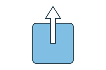 Poster - share icon. icon related to edit tool. suitable for web site, app, user interfaces, printable etc. flat line icon style. simple vector design editable