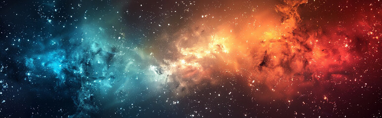 Wall Mural -  illustration of galaxy background with copyspace.