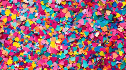 Poster - a playful, colorful confetti background, perfect for celebrations and festive occasions