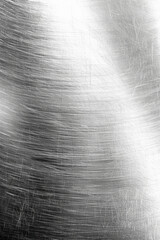 Poster - Close-up of a textured metal surface, showing detailed scratches and patterns, perfect for industrial and background themes in graphy and design.