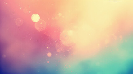 Poster - Dreamy abstract background with soft pastel hues and glowing bokeh lights, perfect for designs and artistic projects needing a whimsical touch.