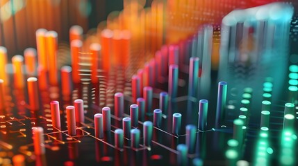 Poster - interactive 3d data visualization comparing market index performance over time