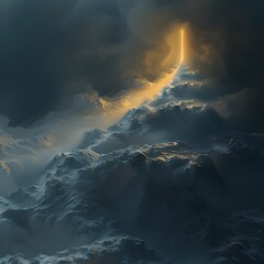Poster - Beacon of Light Guiding Investors Through Market Turbulence   A Digital 3D Painting Visualization