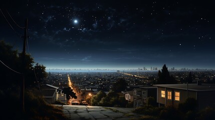 Wall Mural - The impact of light pollution on such views.