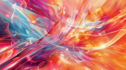 Aufkleber - Abstract background with a burst of bright colors and dynamic lines, conveying energy and excitement