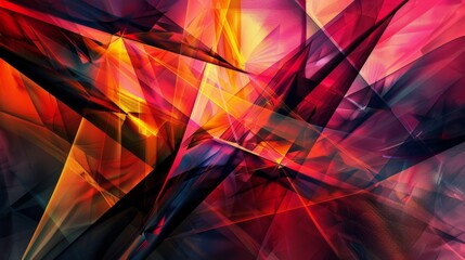 Poster - Abstract background with bold, contrasting colors and sharp angles, creating a dramatic and eye-catching effect