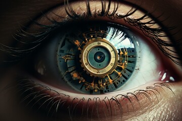 Poster - Responsive Technology digital eye. Screen visual data. Generate Ai