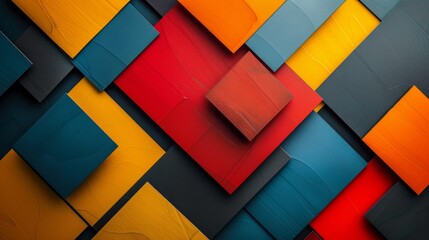 Poster - Bold geometric patterns in contrasting colors, forming a striking and modern abstract background