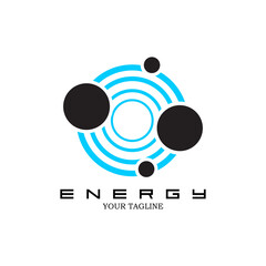 Modern energy logo and business card design. solution, positive, modern, energy, icon. Energy vector illustration.