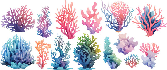 reef coral clipart vector for graphic resources	
