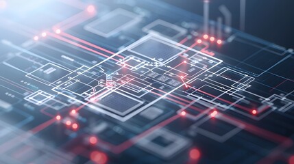 Fototapete - the arrangement and organization of components within a schematic diagram, optimizing readability, clarity, and logical flow of information for effective communication
