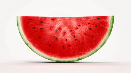 Poster - A slice of watermelon is shown on a white background