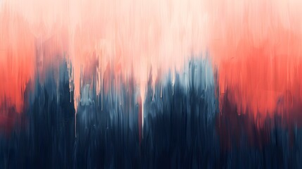 Canvas Print - Gradient from peach to navy blue abstract colors