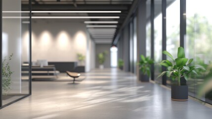 Blurred background of a contemporary office interior