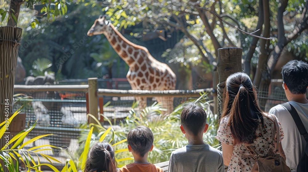 Excited Children On Colorful Zoo Trip On Children s Day With Parents As excited-children-on-colorful-zoo-trip-on-children-s-day-with-parents-as