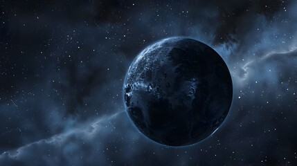 Captivating Digital Painting of a Black Dwarf Star in the Dark Universe