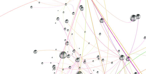 Fototapete - Abstract network of physical devices on the Internet using a network connection