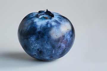 Canvas Print - Blue apple leaf white surface