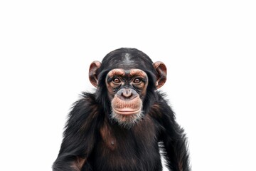 Wall Mural - chimpanzee isolated on white