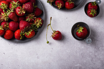 Wall Mural - Fresh ripe sweet strawberry on table