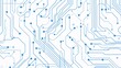 © Vector Market - Simple circuit board pattern, blue and white color scheme. Technology background.