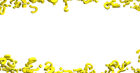 Aufkleber - question icons, original 3d rendering;