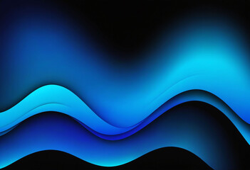 Leinwandbilder - Blue and black gradient background