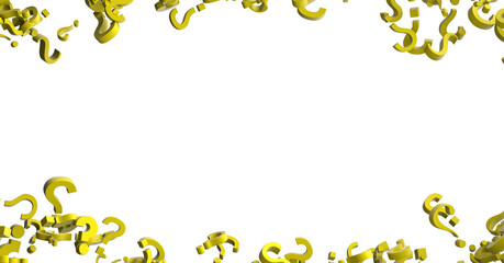 Aufkleber - Infinite question marks, original 3d rendering