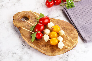 Wall Mural - Italian caprese salad kebab stick