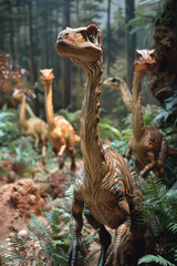 Aufkleber - A display of dinosaur art and illustrations, showcasing how scientists and artists bring these ancient creatures to life,