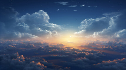 Wall Mural - Beautiful cloudy sky