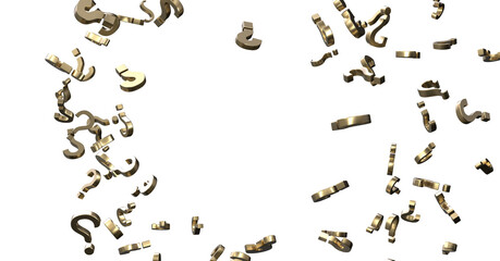 Aufkleber - Infinite question marks, original 3d rendering