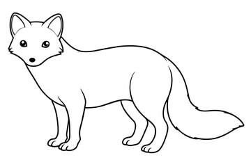  fox line art silhouette vector illustration