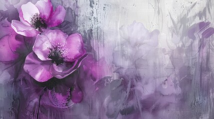 Wall Mural - Abstract floral art background. Botanical watercolour hand painted