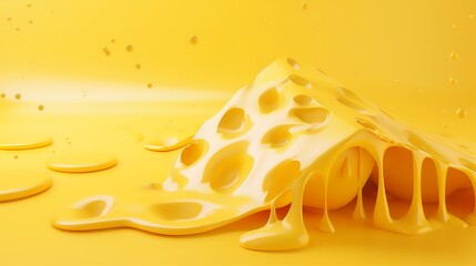 Wall Mural - Melted cheese with blank space background for advertising.