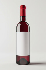 Wall Mural - Bottle of wine on a light background