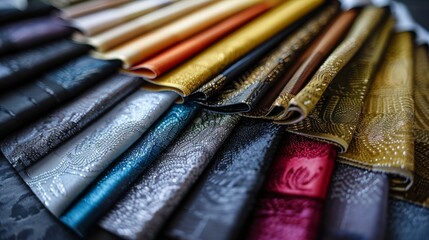 Luxury leather swatches for fashion or interior design