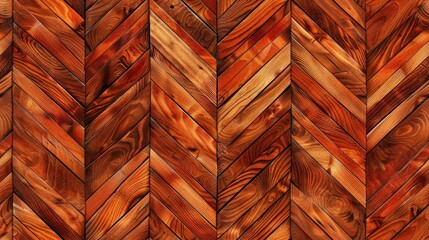 Wall Mural - A seamless wooden chevron parquet floor texture, perfect for creating realistic wood flooring or decorative backgrounds. SEAMLESS PATTERN.