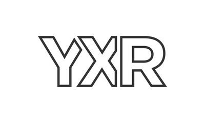 Poster - YXR logo design template with strong and modern bold text. Initial based vector logotype featuring simple and minimal typography. Trendy company identity.