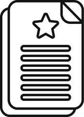 Poster - Representing the concept of rating or reviewing work with a simple star symbol