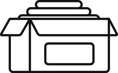 Poster - simple open box is waiting to be filled for shipping