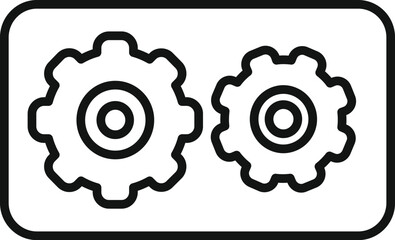Poster - Two gears working in perfect harmony, representing teamwork and collaboration